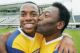 Pele with Robinho