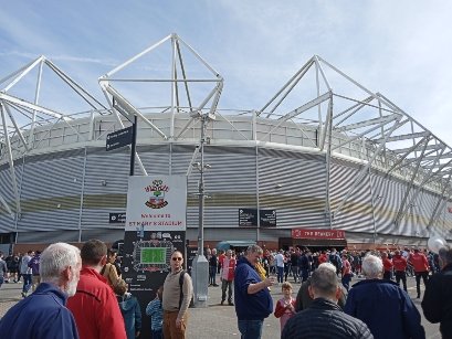 View from outside St Mary's Stadium 13/04/24
