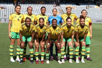 Team photo of the Reggae Girlz