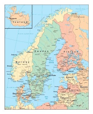 Map of Scandinavia